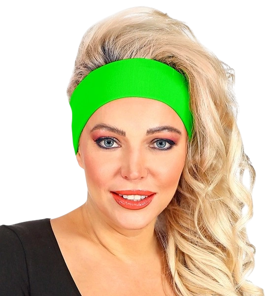 Set of neon green headbands