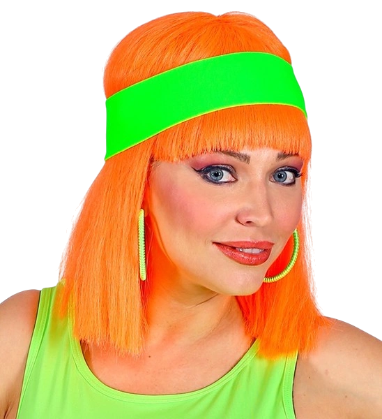 Set of neon green headbands