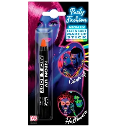 Fluorescent orange make-up pencil