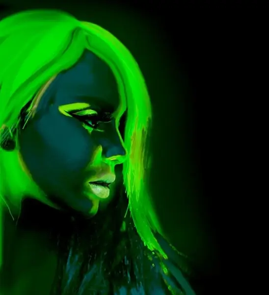 Fluorescent green make-up tube 30 ml