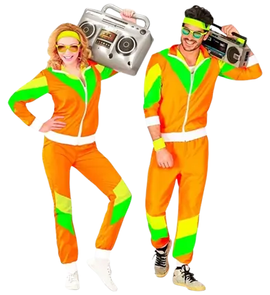 80s orange jumpsuit - S