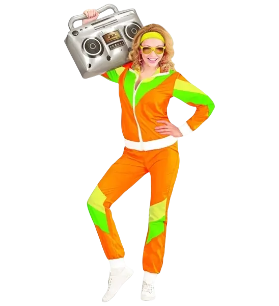 80s orange jumpsuit - M
