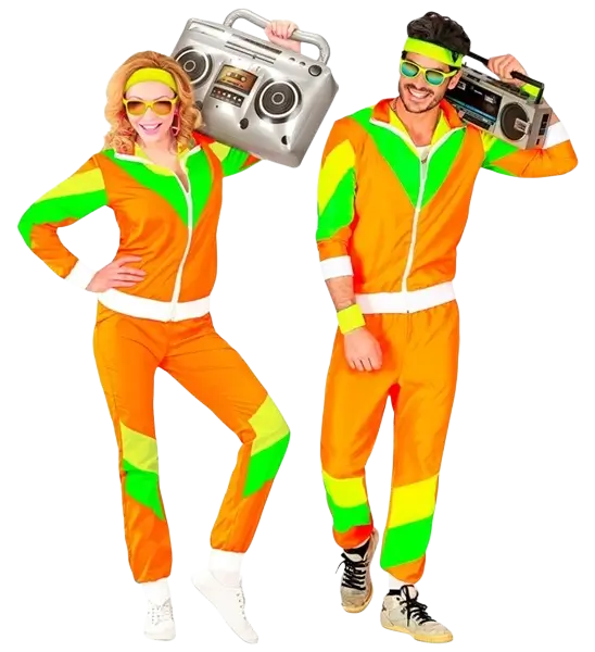 80s orange jumpsuit - L