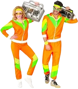 80s orange jumpsuit - XL