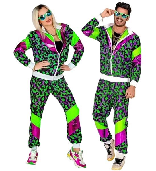 80's Fluo Party Animal tracksuit - S