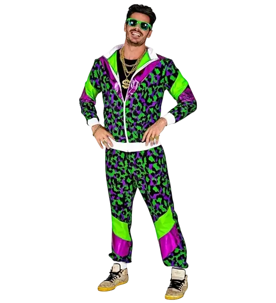 80's Fluo Party Animal tracksuit - S