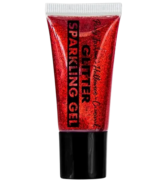 Red body and face glitter gel