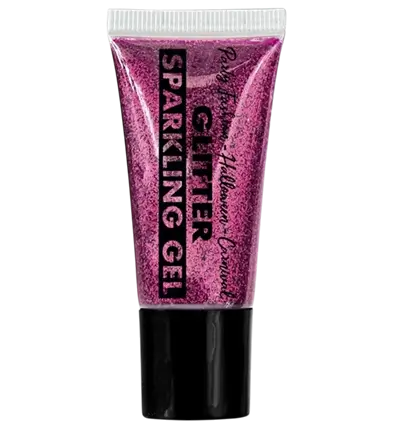 Pink glitter body and face gel