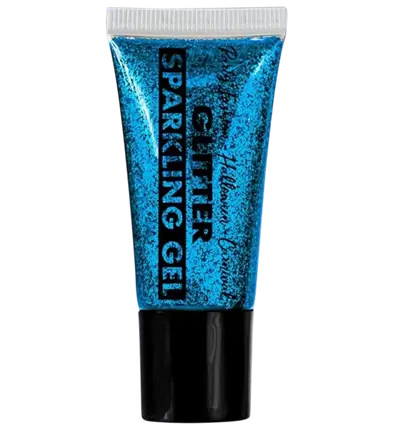 Blue glitter body and face gel