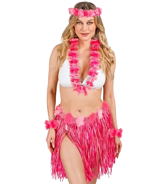 Pink Hawaiian fancy dress kit
