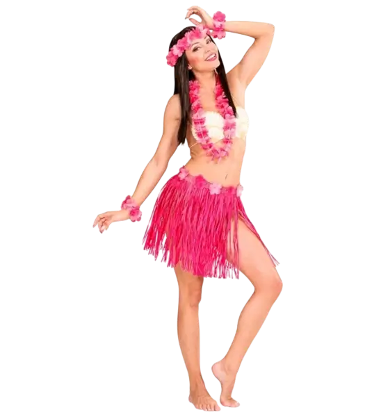 Pink Hawaiian fancy dress kit