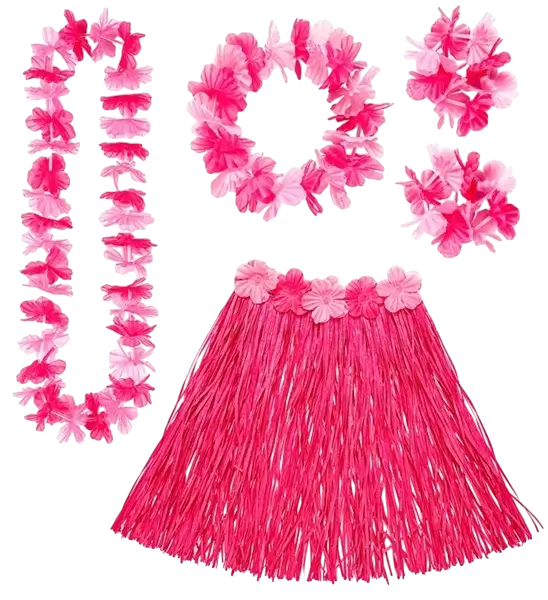 Pink Hawaiian fancy dress kit