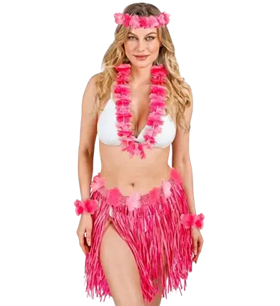 Pink Hawaiian fancy dress kit
