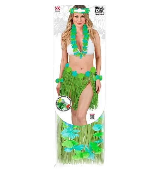 Green Hawaiian fancy dress kit