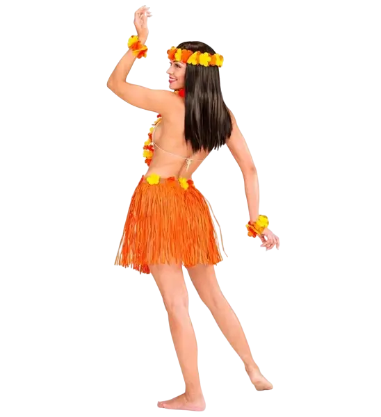 Orange Hawaiian fancy dress kit