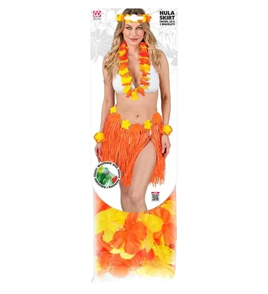 Orange Hawaiian fancy dress kit