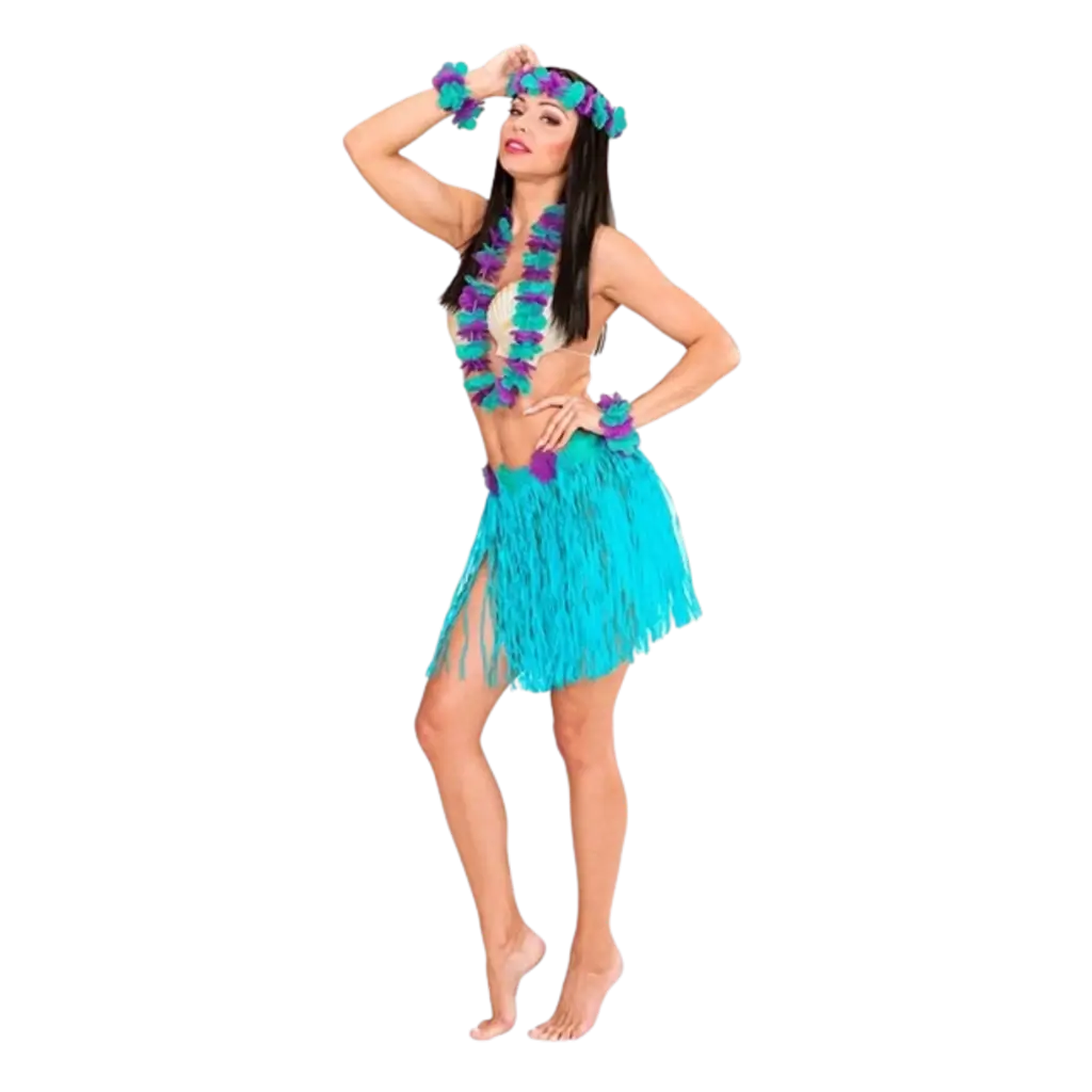 Blue Hawaiian fancy dress kit
