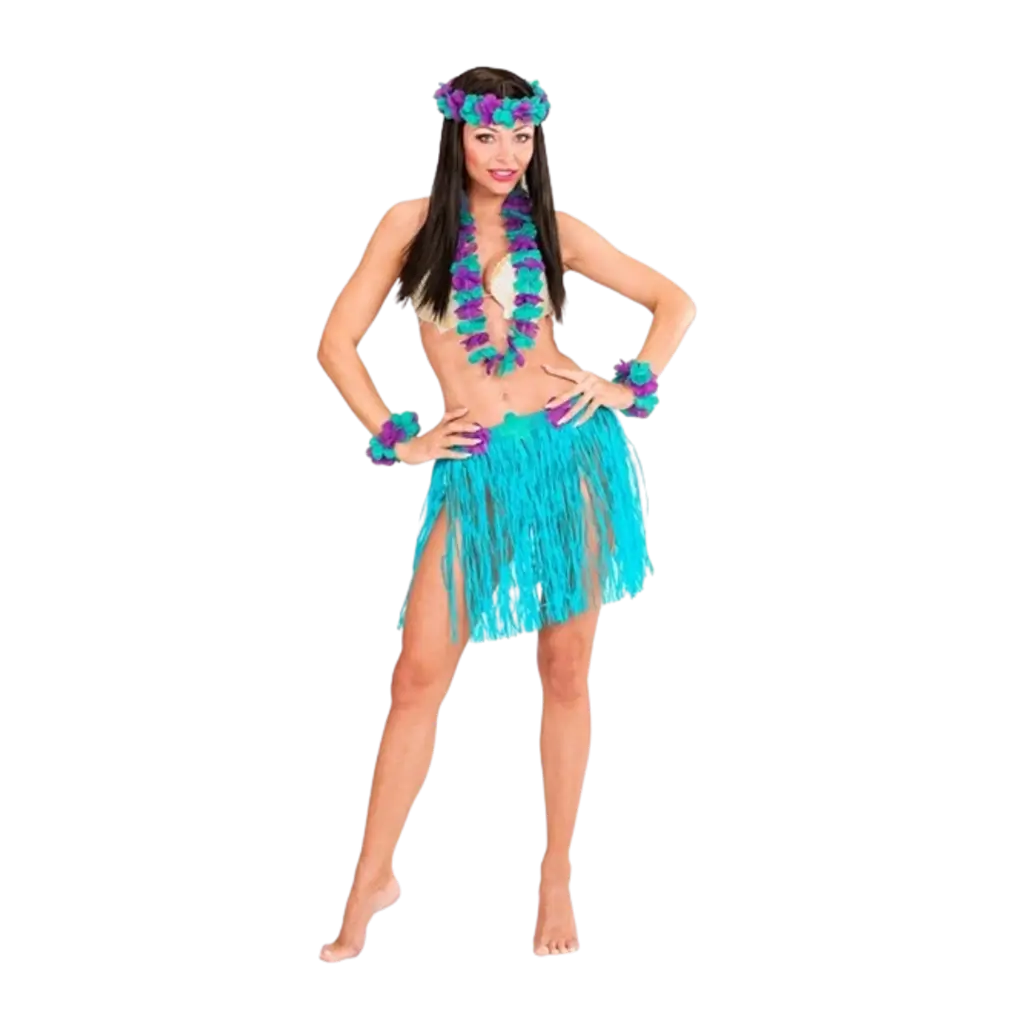 Blue Hawaiian fancy dress kit