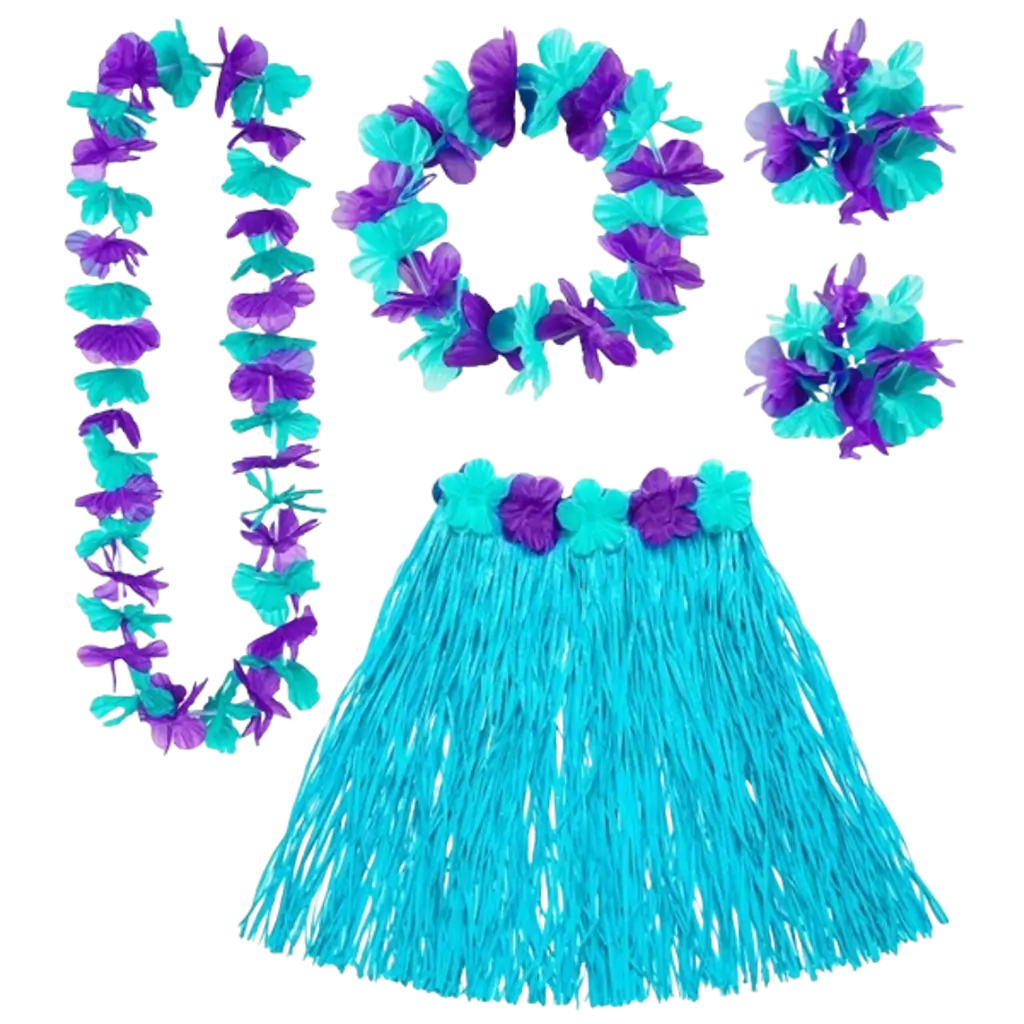 Blue Hawaiian fancy dress kit
