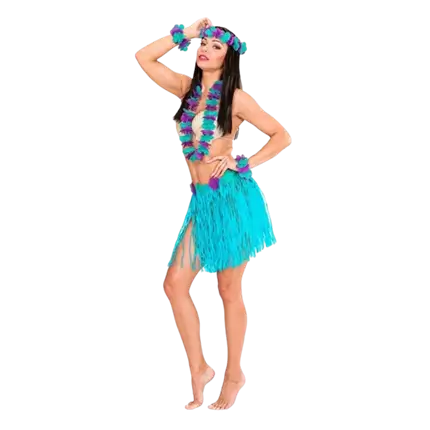 Blue Hawaiian fancy dress kit