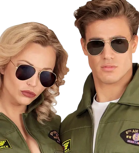 Pilot glasses - Black lenses