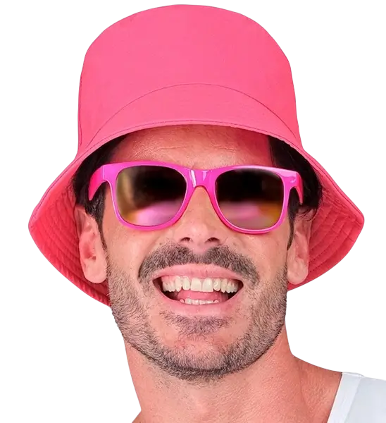 Fluorescent pink Bob hat