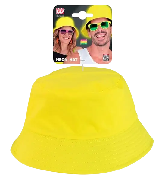 Fluorescent yellow Bob hat