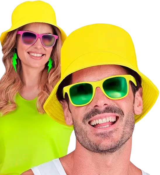 Fluorescent yellow Bob hat