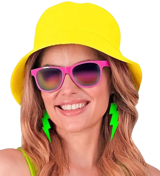 Fluorescent yellow Bob hat
