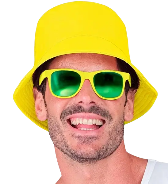 Fluorescent yellow Bob hat