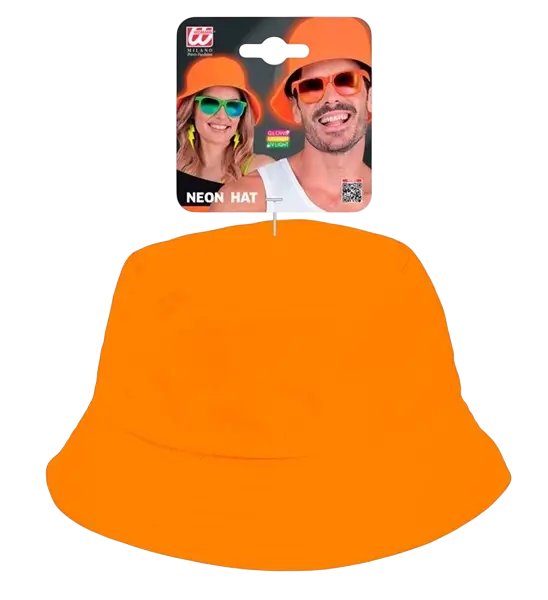 Fluorescent orange Bob hat