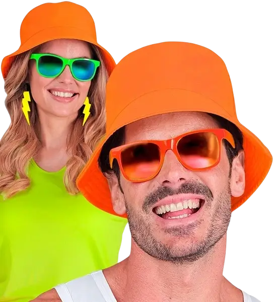 Fluorescent orange Bob hat