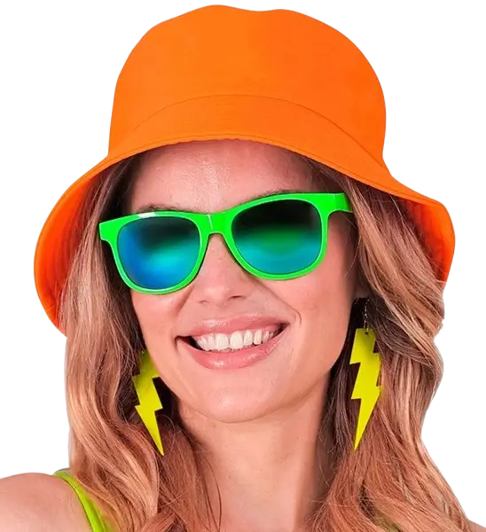 Fluorescent orange Bob hat