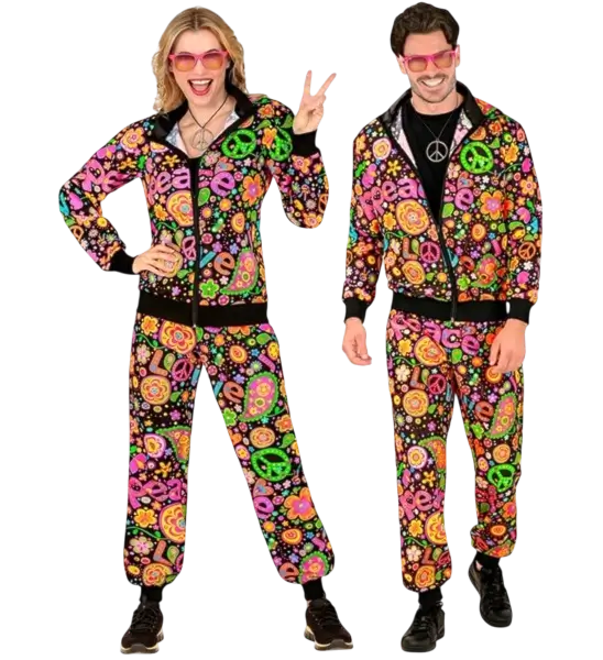 Hippie peace party fashion jumpsuit - M