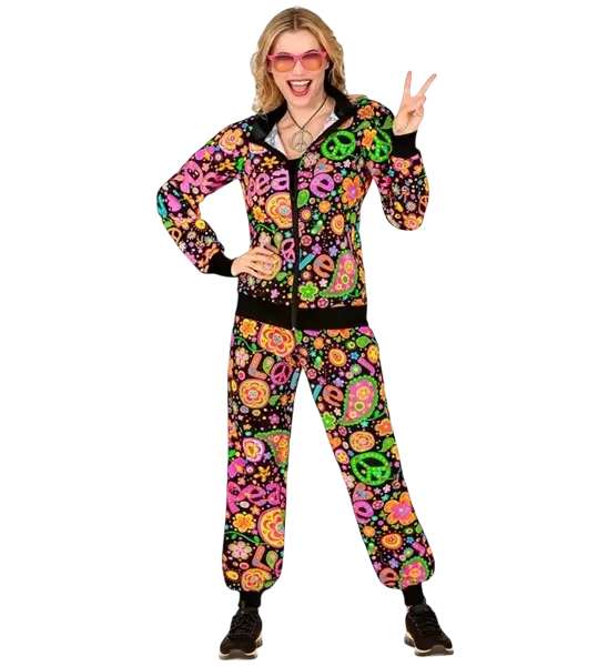 Hippie peace party fashion jumpsuit - M