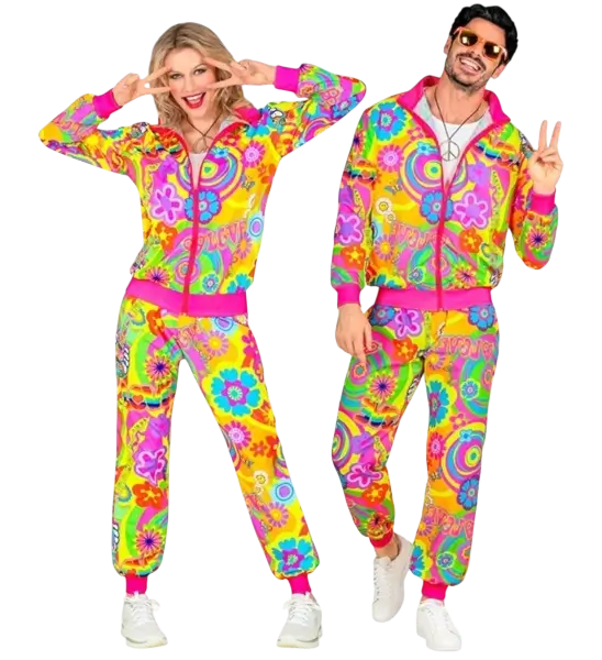 Hippie groovy love fluo jumpsuit - M