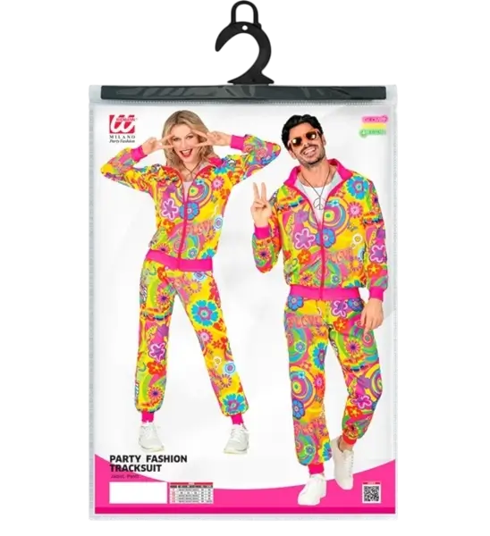 Hippie groovy love fluo jumpsuit - XL