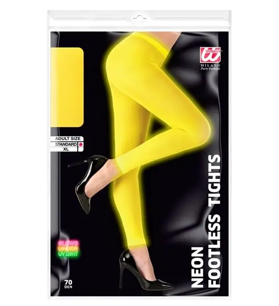 Large fluorescent yellow tights