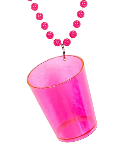 Fluorescent pink necklace