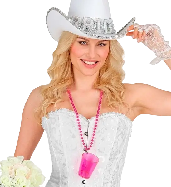 Fluorescent pink necklace