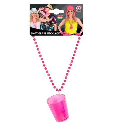 Fluorescent pink necklace