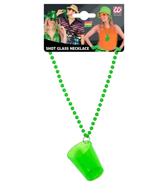 Fluorescent green necklace
