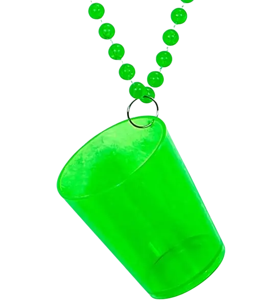 Fluorescent green necklace