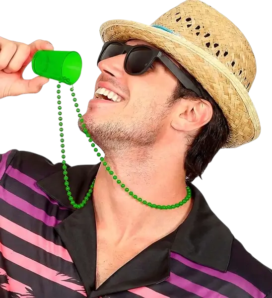 Fluorescent green necklace