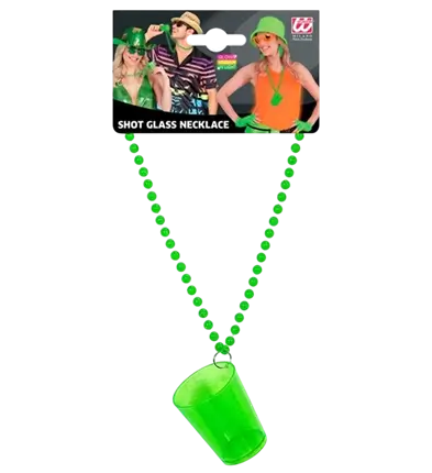 Fluorescent green necklace