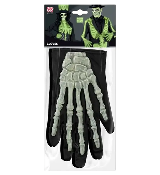 Pair of phosphorescent skeleton gloves