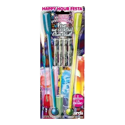 Kit of 2 pyrotechnic stirrers + 4 fountains