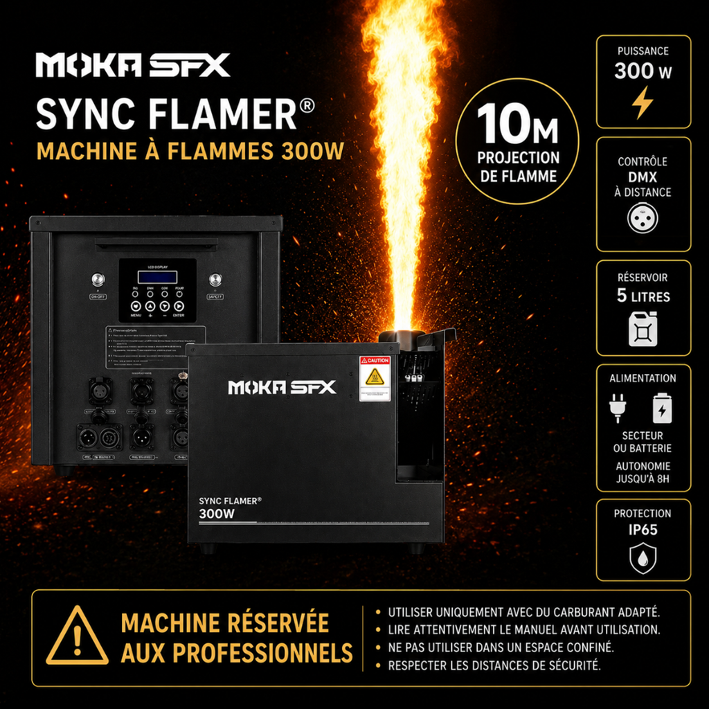 SYNC FLAMER® - Flame machine 300W, Outdoor IP65 - 8 to 10 metres