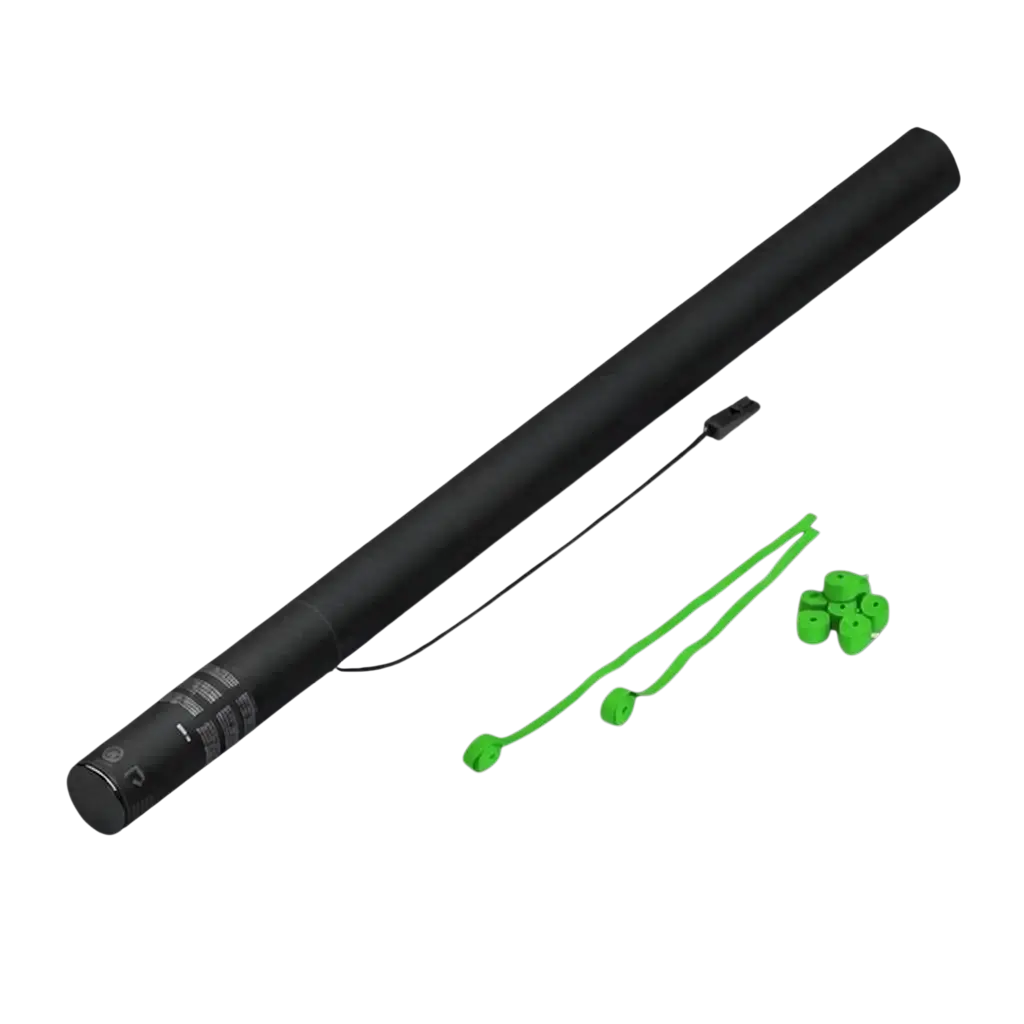 Streamer Green 80 cm electric confetti gun