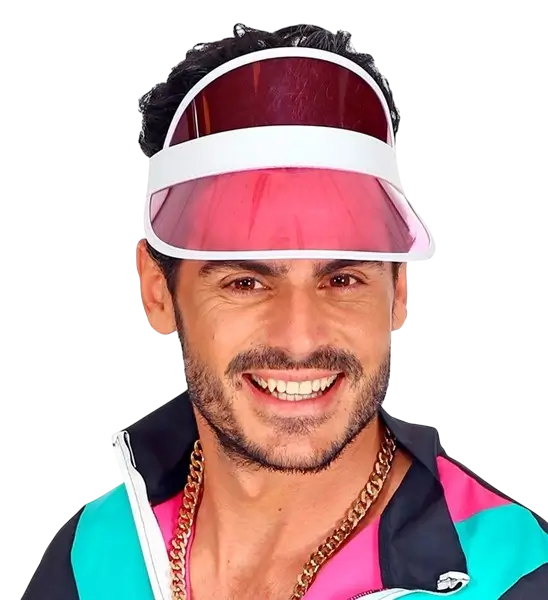 Pink peaked cap